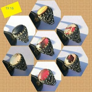 Agate Stone Men Rings
